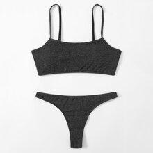 Sets De Bikini Liso Casual