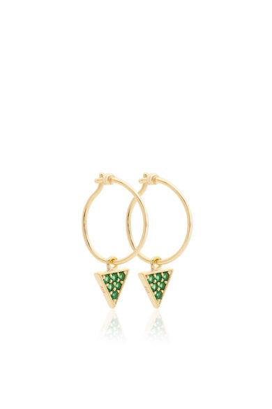 Green Pyramid Hoops