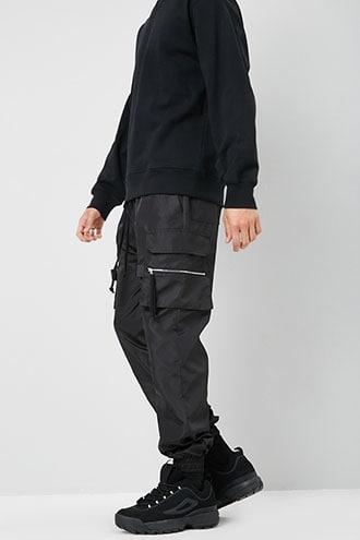 Cargo Windbreaker Pants At Forever 21 Black from Forever 21 on 21 Buttons