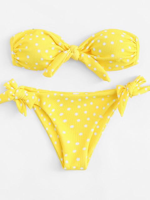 Bikini Con Nodo A Pois