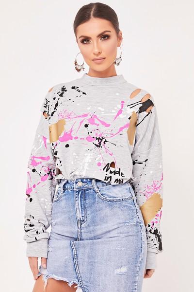 Jumper with hotsell paint splatter