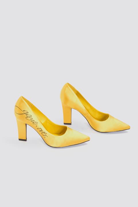 Na-kd Shoes Game Over Satin Pumps - Yellow