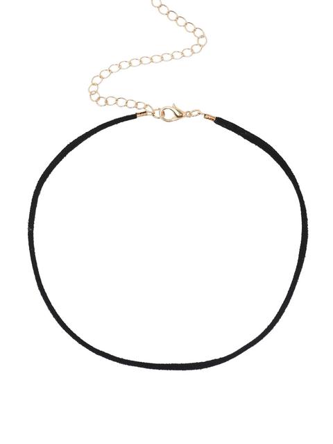 Choker Faux Suede -negro