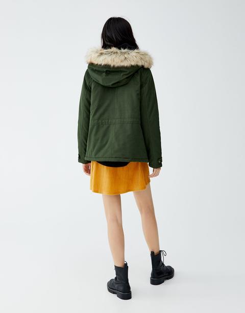 Parka Pelliccia Sintetica Cappuccio