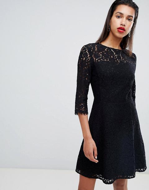 vestito nero pizzo