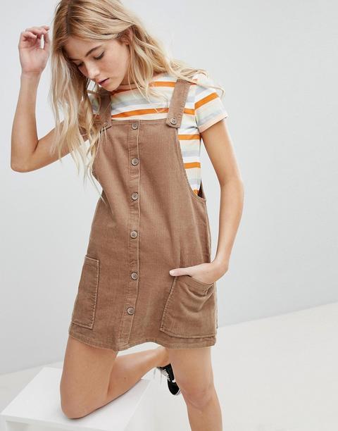 Vestido Estilo Pichi De Pana Con Botones De Pull&bear