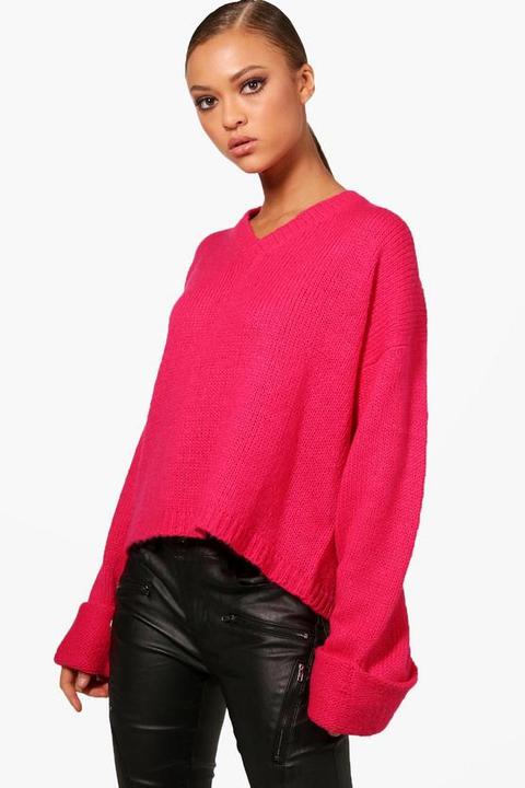 V Neck Oversized Box Jumper