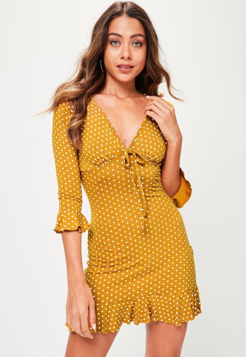 polka dot dress yellow