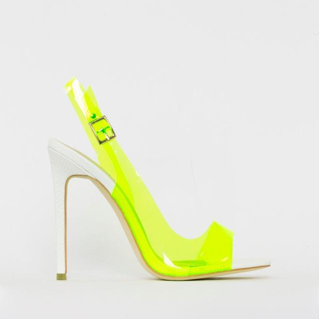 yellow slingback heels