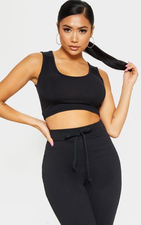 Petite Black Crop Tank Top
