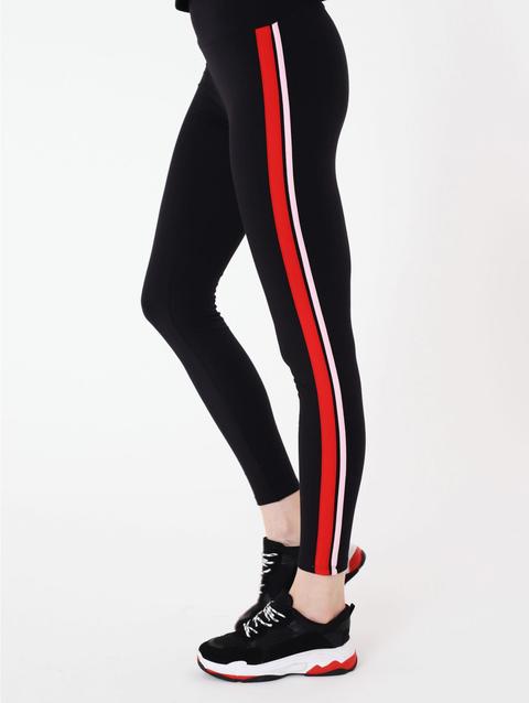 Leggings Vita Alta Bande Var Nero from Terranova on 21 Buttons