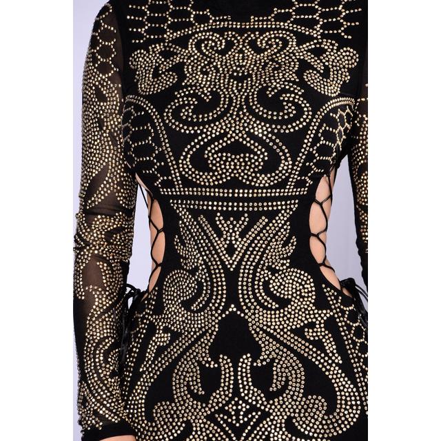 fashion nova dynasty studded dress