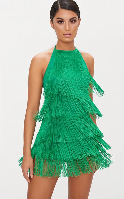 Bright Green Tassel Playsuit, Bright Green