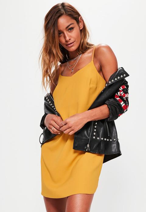 Mustard Cami Shift Dress, Mustard