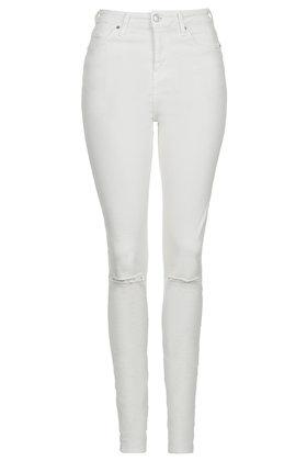 Tall Moto White Ripped Jamie Jeans