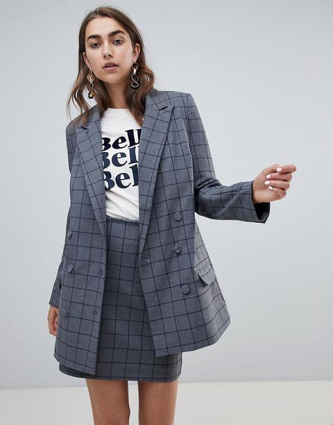 Gestuz Check Grey Blazer - Grey Check