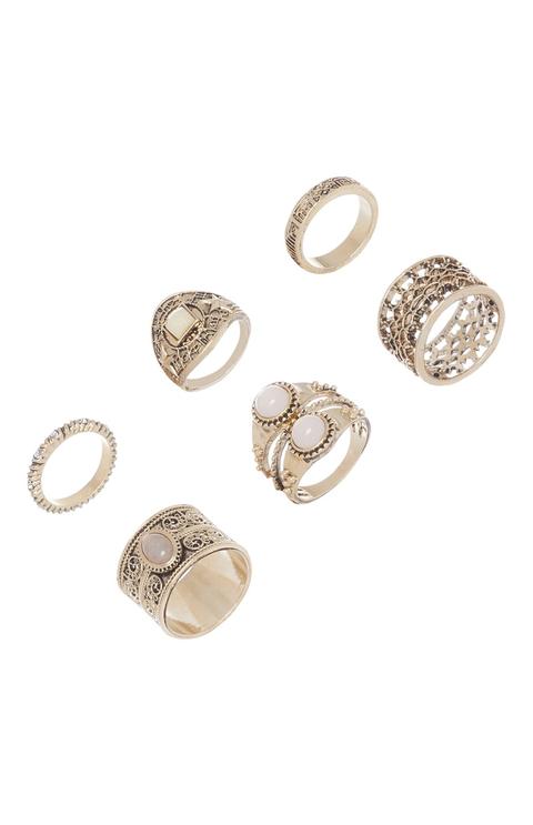 6 Anelli Boho Spessi