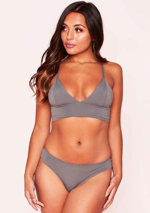 Felicity Grey Triangle Bralet Lingerie Set