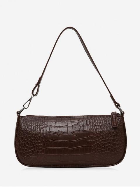 Bolso De Cuero Pu Relieve Animal Retro Beige Brown Black