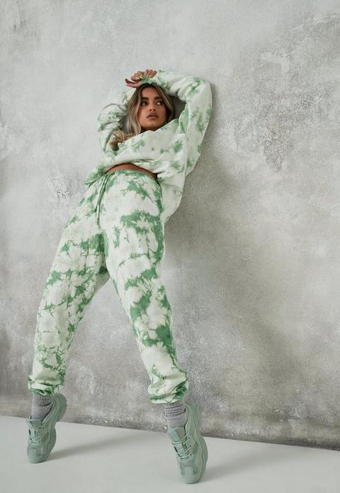 Green Tie Dye Oversized Joggers, Green