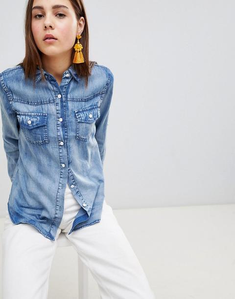 Brave Soul - Peggy - Camicia Di Jeans - Blu