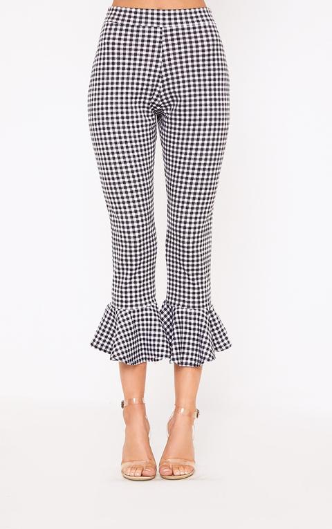 Karinia Gingham Flare Hem Trouser