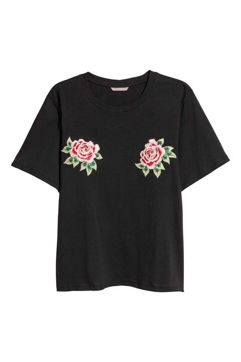 H&m+ T-shirt Con Applicazioni