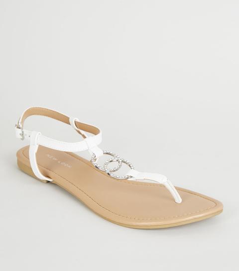 new look white sandals