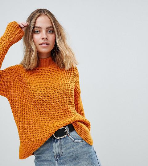 Boohoo Petite - Maglione Piqué - Arancione