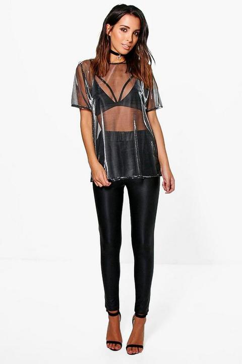 Matte Leather Look Highwaist Leggings