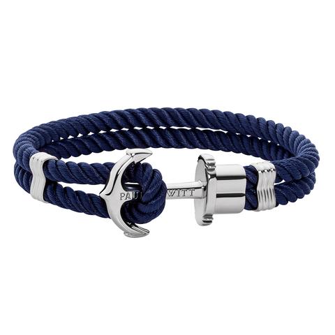 Pulsera Con Ancla Phrep Acero Inoxidable Nylon Azul Marino