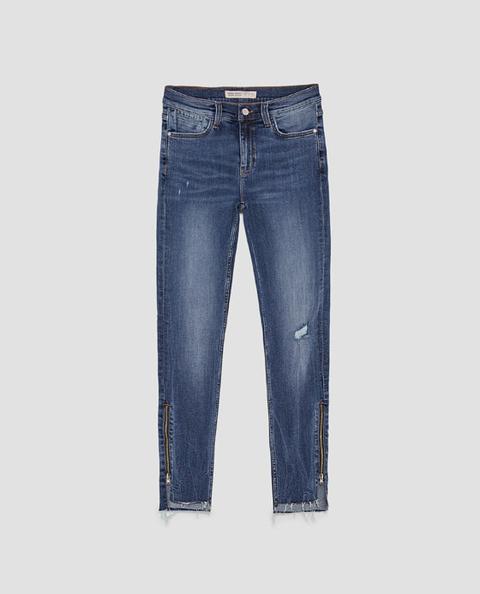 Jeans Tiro Medio Bajo Desigual