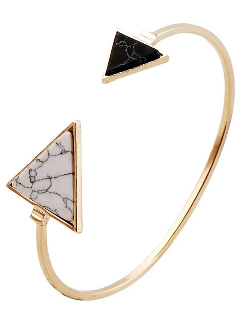 Bracciale Triangolare Con Pietra Golden