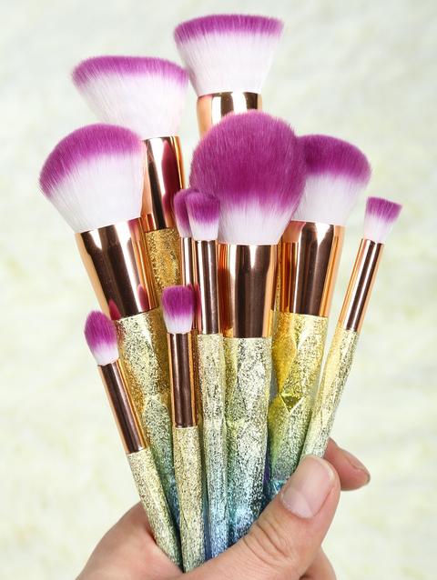 Glitter Makeup Brushes Set