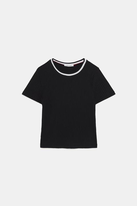 T-shirt Rib A Contrasto