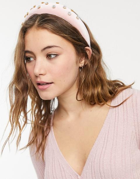 Vero Moda Headband In Pink With Embellishment