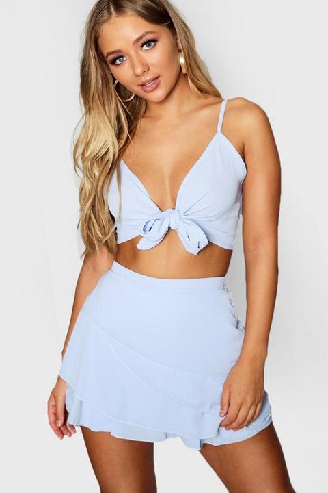 Frill Skort Tie Top Co-ord Set