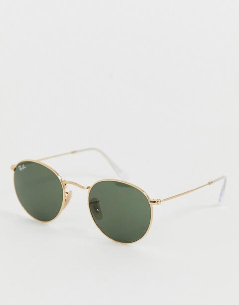 Ray-ban Round Metal Sunglasses 0rb3447-gold