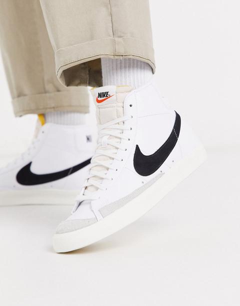 Nike Blazer Mid '77 Trainers In White/black from ASOS on 21 Buttons