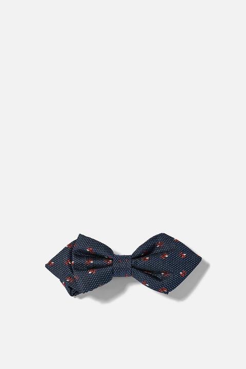 Papillon A Punta Jacquard A Fiori