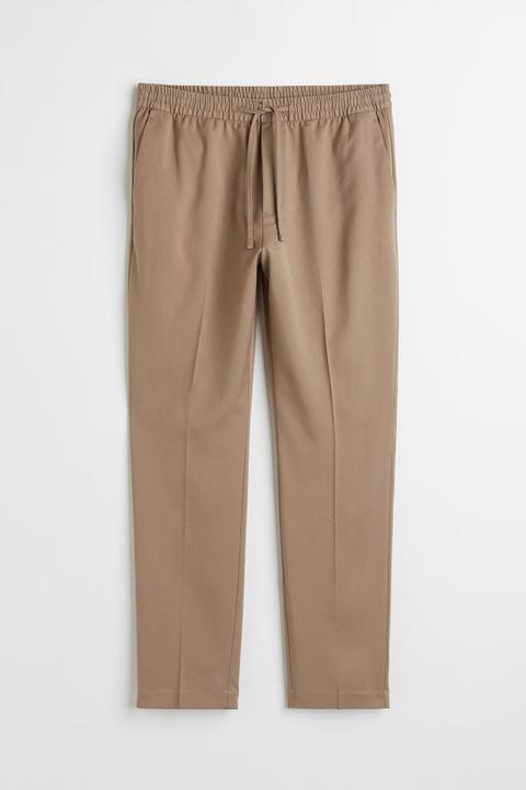 Slim Fit Joggers - Beige