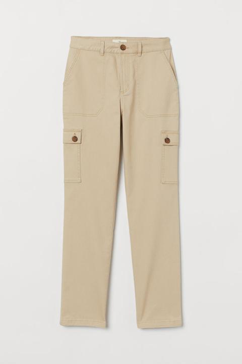 Pantalón Tobillero Cargo - Beis
