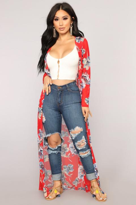 Figi Goddess Kimono - Red