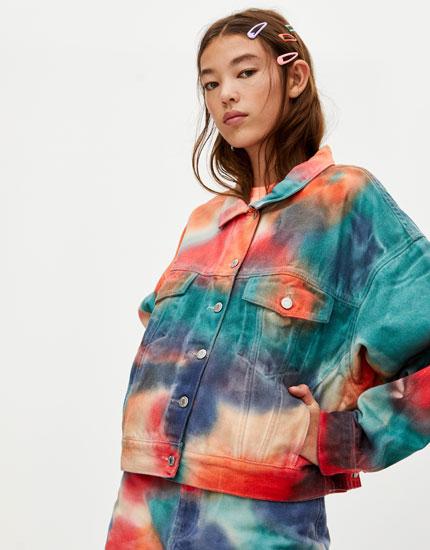 Cazadora Tie-dye Multicolor