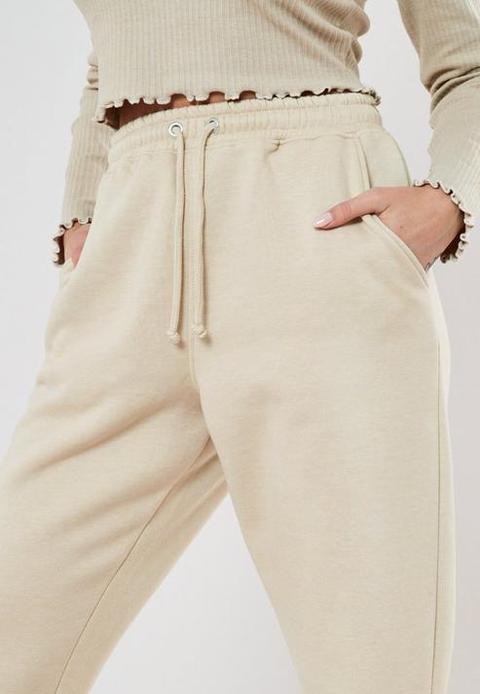 petite cream joggers