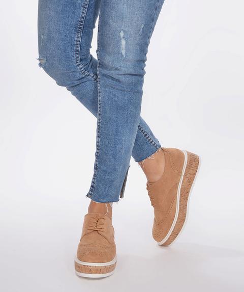 Zapato Acordonado De Plataforma
