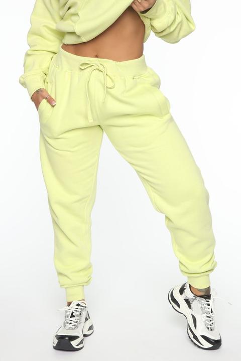 Stole Your Boyfriend's Oversized Jogger - Lime