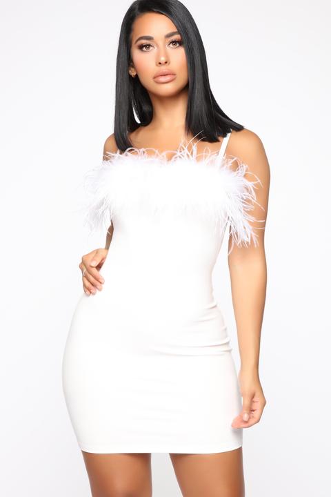 90's Chic Mini Dress - White