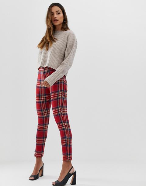 Vila - Leggings A Quadri - Multicolore