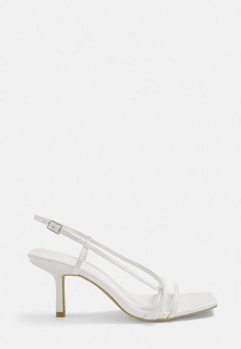 white simple heels